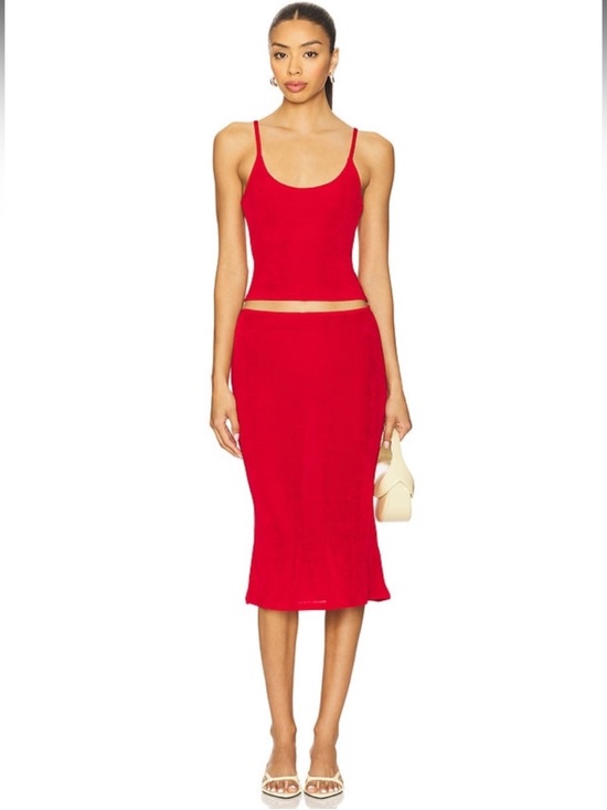 Danielle Guizio Dresses & Skirts - Danielle Guizio Red Midi Skirt